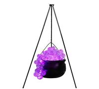 Big Cauldron Vasi Halloween Decorations, Vintage Light Up Witches Cauldron, Black Bowl Cauldron Decorations, Festive Cauldron Tripod Decorations, Exquisite Cauldron for Parties