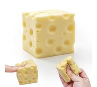 Big Cheese Squishy Square,Giocattolo Squishy Formaggio,XXL anti-stress Squeeze Super Cheese,Giocattolo Antistress Squishy Cheese,Squeezes Toys,Squishy antistress,per Spremere e Rilassare
