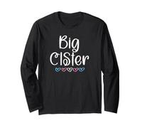 Big CISter Sister Trans Pride Transgender Hearts Support Maglia a Manica