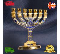 Big Color Oro Gerusalemme Portacandele Judaica 7 Ramo Shalom Israele Menorah