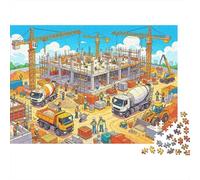 Big Construction Puzzles per Persone Anziane 1000 Pezzi Riciclabile Building Site Puzzle Accessori per Gioco di Puzzle Impossible Hard Difficult Challenging Activity 38x26cm/1000pcs