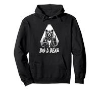 Big D Daddy Bear Rockstar Retro con riflettori e occhiali da sole Felpa con Cappuccio