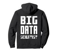 Big Data Scientist Self-Ironic Data Nerd Design Testo Bianco Felpa con Cappuccio