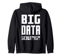 Big Data Scientist Self-Ironic Data Nerd Design Testo Bianco Felpa con Cappuccio