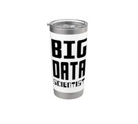 Big Data Scientist Self-ironic Data Nerd Design testo nero Bicchiere termico in acciaio inox doppia parete