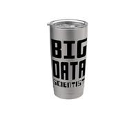 Big Data Scientist Self-ironic Data Nerd Design testo nero Bicchiere termico in acciaio inox doppia parete