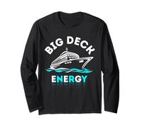 Big Deck Energy Cruise Vacanza Umorismo per gli uomini equipaggio vintage Maglia a Manica