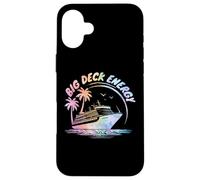 Big Deck Energy Divertente Nave da crociera Viaggi Vacanze Tie Dye Custodia per iPhone 16 Plus