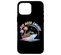Big Deck Energy Divertente Nave da crociera Viaggi Vacanze Tie Dye Custodia per iPhone 16 Pro Max