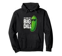 Big Dill Funny Pickle Pun Barzellette Sarcastiche Felpa con Cappuccio