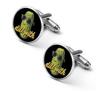 Big Dill With It Cute Pickle Gemelli personalizzati Fermacravatta vintage Regali di nozze per papà Nonno Papà