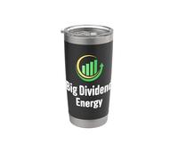 Big Dividend Energy Funny Finance Dividendi Investitore Bicchiere termico in acciaio inox doppia parete