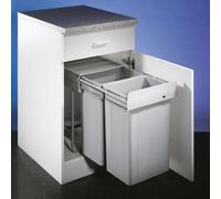 Big Doppio, Pattumiera per Porte a Battente, Grigio Alluminio