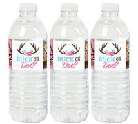 Big Dot of Happiness Buck or Doe - Set di 20 etichette adesive per bottiglie d'acqua per feste
