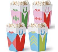 Big Dot of Happiness Derby Horse Race - Scatole per popcorn, a tema corse di cavalli Kentucky, scatole colorate per dolcetti, set da 12