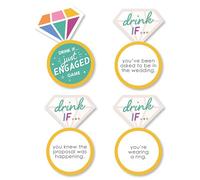 Big Dot of Happiness Gioco "Drink I" Just Engaged, colorato, per feste di fidanzamento, 24 pezzi