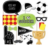 Big Dot of Happiness Goaaal - Kit di accessori per photo booth a tema calcio - 20 pezzi