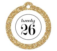 Big Dot of Happiness Gold nappa Worth The Hassle - 20 etichette regalo per feste di laurea