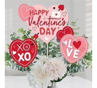 Big Dot of Happiness Happy Valentine's Day - Bastoncini centrotavola per feste di San Valentino - Set di 15 pezzi