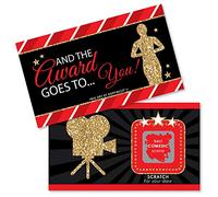 Big Dot of Happiness Red Carpet Hollywood - Biglietti gratta e gratta da 22 pezzi