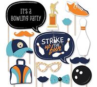 Big Dot of Happiness Strike Up the Fun - Bowling - Compleanno o Baby Shower Photo Booth Kit 20 pezzi