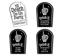 Big Dot of Happiness Til Death Do Us Party Drink If Party Game, Goth Bridal and Bride or Die Bachelorette Party Game Cards - Set di 24