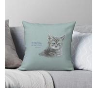 Big Dreams, federa quadrata con gatti Haiku, in poliestere, lino, velluto, con cerniera, decorazione per la casa