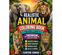 Big & Easy Animal Coloring Book for All Ages: Simple & Realistic Wildlife Designs for Kids, Teens & Adults | Stress Relief, Creativity & Relaxation | Premium Coloring Collection