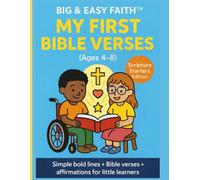 Big & Easy Faith™ My First Bible Verses Coloring Book: Ages 2-8; Bold, Simple Line Art + Affirmations + Bible