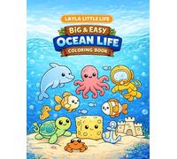 Big & Easy Ocean Life Coloring Book: Simple Ocean Designs for Toddlers Ages 2-4