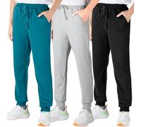 BIG ELEPHANT Confezione da 3 Pantaloni Sportivi per Bambini, Joggers in Cotone con Tasche e Coulisse Regolabile