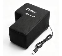 Big Enter Button USB, grande tasto di invio come cuscino anti-stress, cuscino da scrivania per colpire, pulsante divertente plug & play, per ufficio e giochi, regalo divertente per informatici e