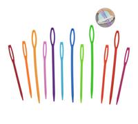Big Eye Needles, Dujelixa Ago Cucito Plastica, 60 pezzi Ago Arazzo Mescola i colori in modo casuale, 7cm e 9cm Aghi di Plastic per Bambini, Ago rammendo, Ago Cucito Grande, Aghi per Cucire a Mano