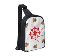 Big Eye Watermelon - Borsa a tracolla con doppia tasca, ideale per concerti, sport, viaggi, ciclismo ed escursionismo, Rotazione a otto vie, Taglia unica