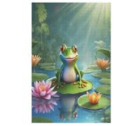 Big Eyed Frog Legno Puzzle 1000 Pezzi,Per Adulti E Giovani,Challenge,Puzzle 3d Impossibili, Stampa Di Alta Qualità Regalo 78×53cm