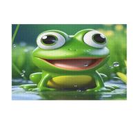 Big Eyed Frog Legno Puzzle 1000 Pezzi,Per Adulti E Giovani,Challenge,Puzzle 3d Impossibili, Stampa Di Alta Qualità Regalo (75×50cm)