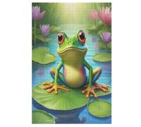 Big Eyed Frog Legno Puzzle 1000 Pezzi,Per Adulti E Giovani,Challenge,Puzzle 3d Impossibili, Stampa Di Alta Qualità Regalo 78×53cm
