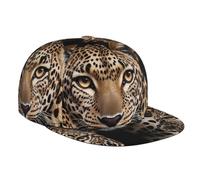 Big Eyed Leopard Sport Travel Baseball Cap | Cappello piatto regolabile | Cappello da sole unisex