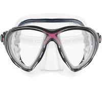 Cressi Big Eyes Evolution Silicone High Quality, Maschera Subacquea di Alta qualità Unisex - Adulto, Trasparente/Rosa, Taglia Unica