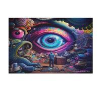 Big Eyes Puzzle in Legno 1000 Pezzi, Per Adulti Bambino, Collezione Challenge, Puzzles Impossibili, Stampa Di Alta Qualità (75×50cm)