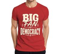 Big Fan of Democracy - Maglietta da uomo, Colore: rosso, L