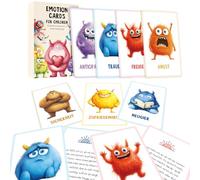 Big Feelings Deck - 32 schede flash Monster Feelings double face con vari metodi di espressione e coping, perfette per bambini, adulti, anziani, logopedia e scuola a casa