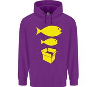 Big Fish Little Fish Cartone Scatola Musica Bambini Felpa con Cappuccio