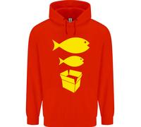 Big Fish Little Fish Cartone Scatola Musica Bambini Felpa con Cappuccio