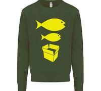 Big Fish Little Fish Cartone Scatola Musica Bambini Felpa Maglione