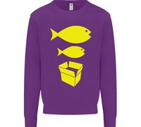 Big Fish Little Fish Cartone Scatola Musica Bambini Felpa Maglione