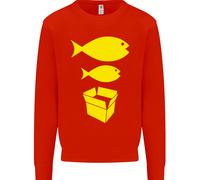 Big Fish Little Fish Cartone Scatola Musica Bambini Felpa Maglione