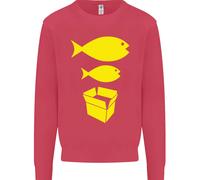 Big Fish Little Fish Cartone Scatola Musica Bambini Felpa Maglione