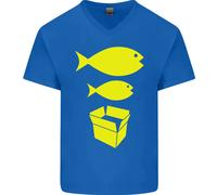 Big Fish Little Fish Scatola Di Cartone Musica Maglietta In Cotone A V Per Uomo