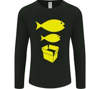 Big Fish Little Fish Scatola Di Cartone Musica Uomo Manica Lunga T-Shirt